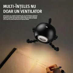 Ventilator fără Elice pentru Copii cu Trepied Flexibil, Protecție Degete, Ecran Digital, Autonomie Mare, Mini Ventilator Silențios