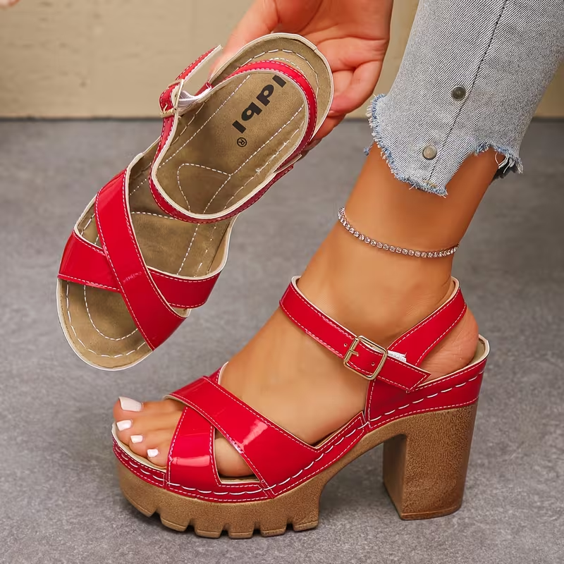👠【35-43】Sandale pentru femei cu toc gros - Elegante și stabile, potrivite pentru naveta zilnică, petreceri casual sau activități de vară.