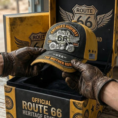 🛍️ Stil Retro American! Șapcă de Baseball cu Imprimeu Digital 3D Route 66 | 7 Modele, Reglabilă