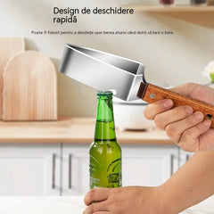 🔥 Cumperi 1, Primești 1 Gratuit 🍉 Tăietor Multifuncțional pentru Pepene din Oțel Inoxidabil – Design Triunghiular cu Desfăcător de Capace ✂️