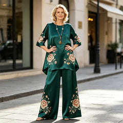 Seturi Elegante din Satin cu Imprimeuri Rafinate – Croială Lejeră, Confort Suprem și Stil Impecabil pentru Orice Ocazie! ✨