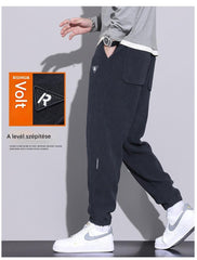 🔥【50% KEDVEZMÉNY】🔥【M-5XL】🖤Új téli nadrág férfiaknak, plusz bársony és vastag kordbársony, meleg és lezser férfi nadrág