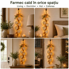 ✨ Luminează-ți casa cu o atmosferă romantică! Decor suspendat în formă de inimi cu lumini LED integrate! 💖🏡