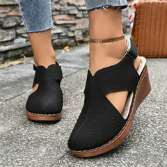 Sandale Retro cu Platformă și Decupaje – Stabilitate Maximă și Mers Fără Oboseală! 👡✨