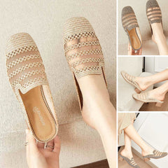 💖【35-40】👠Sandale de damă noi de vară 2026 - Papuci de damă cu vârful închis, din plasă franceză