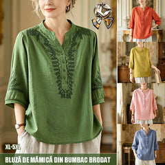 【XL-5XL】Bluză elegantă stil oriental | Lejeră și feminină，🎉 Promoție limitată: Primești CADOU o eșarfă elegantă!