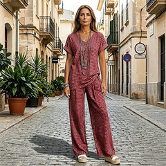 Haine de Vară pentru Femei, Costum Casual din Două Piese, Lejer și Respirabil