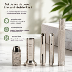 🧵【Cumpără 1 și primești 1 gratis】👞 Set de ace de cusut interschimbabile 5 în 1 – kit profesional pentru repararea încălțămintei și lucrări din piele 🛠️✨