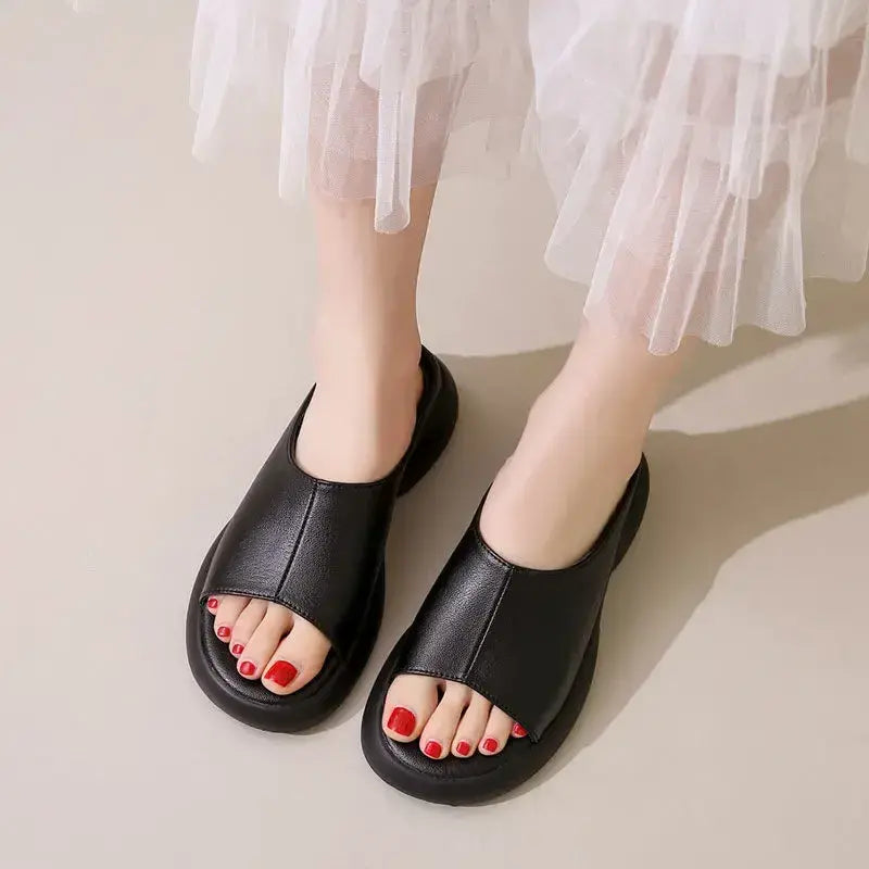 💟【Mărimi 36-42】Sandale Fashion Confortabile din Piele Naturală cu Talpă Moale