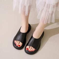 💟【Mărimi 36-42】Sandale Fashion Confortabile din Piele Naturală cu Talpă Moale