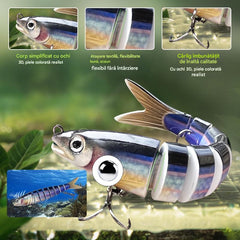 🎣【4 articole】Momeală artificială de pescuit multi-segment