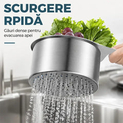 Coș de Scurgere Încăpător din Oțel Inoxidabil pentru Chiuvetă – Design Tip Lebădă, Filtru pentru Resturi Alimentare & Organizator Fără Găurire (Ofertă LINITATĂ: 1+1 GRATIS / 2 Bucăți în Pachet) 🧰🪿🥣