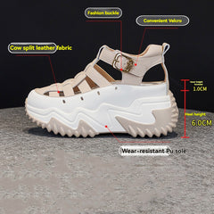 【35-40】2026 noul stil de vară, versatile, la modă, lejer, sandale cu talpă groasă