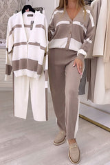 【S-5XL】🐏💖【Blúz + nadrág】🍂Új őszi/téli kollekció: Kiváló minőségű, elegáns, kényelmes és sokoldalú kasmír kötöttáru szettek