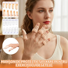Set 6 Bucăți Atele Ortopedice pentru Degete, Mărimi Mixte 0-5, Suport Fixare Fracturi, Luxații și Deget în Ciocan, Atelă Respirabilă Reglabila