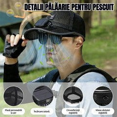 ☀️ Șapcă de Vară cu Ventilator Solar și Reîncărcabilă USB – Protecție UV, Răcorire Instantanee, Ajustabilă, 5 Culori! 🧢💨