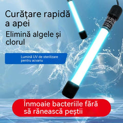 🐠🌊Lămpile sterilizatoare UV pentru acvarii îndepărtează eficient algele și elimină bacteriile din acvarii.