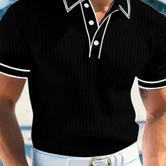 【S-4XL】Tricou polo cu mânecă scurtă, din bumbac pur, cu guler, vara 2026