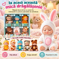 👶 Set cadou Păpuși Bebeluş Reborn Înfășate în Costume de Animăluțe! Chipuri Adorabile de Bebeluşi Care Dorm · Set de 6 Păpuși în Cutie Cadou · Cadoul Perfect pentru Copii!