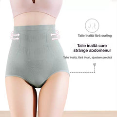 🩲【Set de 7 bucăți】Chiloți din bumbac cu talie înaltă, efect de modelare a abdomenului și protecție antibacteriană