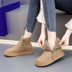 👢【35-41】Új stílus őszre és télre, rövid, vízálló csizma, csúszásmentes, meleg és divatos, puha talppal.