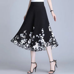 💃🔥 Fustă-pantalon damă 2026 – talie înaltă, din șifon ușor, casual și elegantă