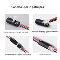 🥳 Cel Mai Vândut Produs din 2026 🥳 ⏰ 【Pachet de 50 de Bucăți】 Conectori Rapizi pentru Două Fire cu Clemă de Blocare, 50% REDUCERE! Clemă de Siguranță Anti-Alunecare ⚡️