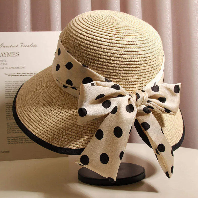 Colecția de Vară 2026 ✨ Pălărie de Soare din Paie cu Fundă 👒 Pliabilă și Elegantă pentru Vacanță!