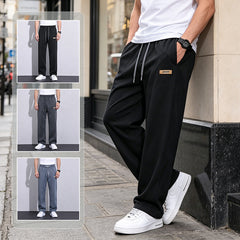 Pantaloni Casual pentru Bărbați cu Croială Dreaptă – Material Fluid, Stil Modern și Versatil