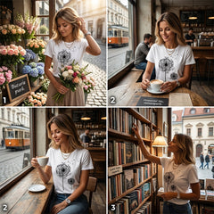 【XS-6XL】🔥Cumpără unul, primești unul gratis, Tricou cu mânecă scurtă pentru femei cu imprimeu de păpădie, nou, 2026