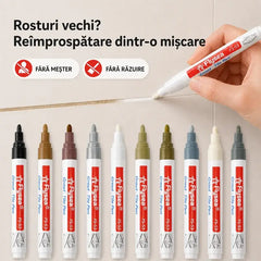 【10 buc】Markera pentru Rosturi gresie și faianță - Marker Impermeabil și Anti-Mucegai pentru Renovare Rosturi Baie și Bucătărie, Culori Diverse
