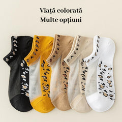 🧦【Set de 10 perechi】❄️Șosete scurte ultra-subțiri, răcoroase și respirabile din mătase de gheață