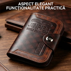 💼 Portofel Tactic din Piele de Vacă cu Închidere Magnetică – Capacitate Maxima, Structură 3-Fold, Ofertă 1+1 GRATIS! 📱💥