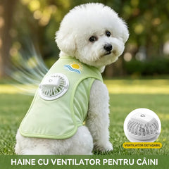 🛍️ Nou 2026: Vestă Răcoritoare cu Ventilator pentru Câini și Pisici 🐶 Protecție Solară și Material Respirabil | Ventilator Detașabil cu 3 Trepte, Încărcare USB, Mărimi XS-3XL (1-13 kg)