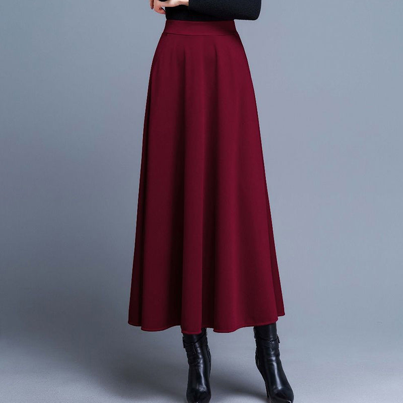 ✨【S-3XL】Egyszerű és sokoldalú, magas derekú, bővülő szoknya őszre és télre