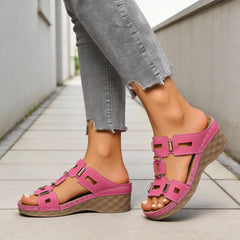 👡 Papuci Premium cu Platformă din Piele Naturală – Decupați, Ușori și Ergonomici, 6 Culori, Mărimi 36-43! ☀️💃