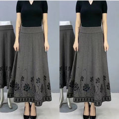 Női magas derekú A-vonalú kötött szoknya – rugalmas, karcsúsító és elegáns stílus