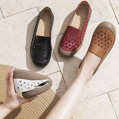 【Mărimi 35-40】Mocasini de damă, piele moale și talpă moale, confecționați din piele naturală moale.