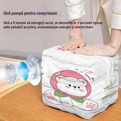 🗃️💨 Sac mare de depozitare cu compresie vidată: fără pompă de aer, etanș și anti-scurgere, alegerea ideală pentru economisirea spațiului în valiză și acasă ✈️