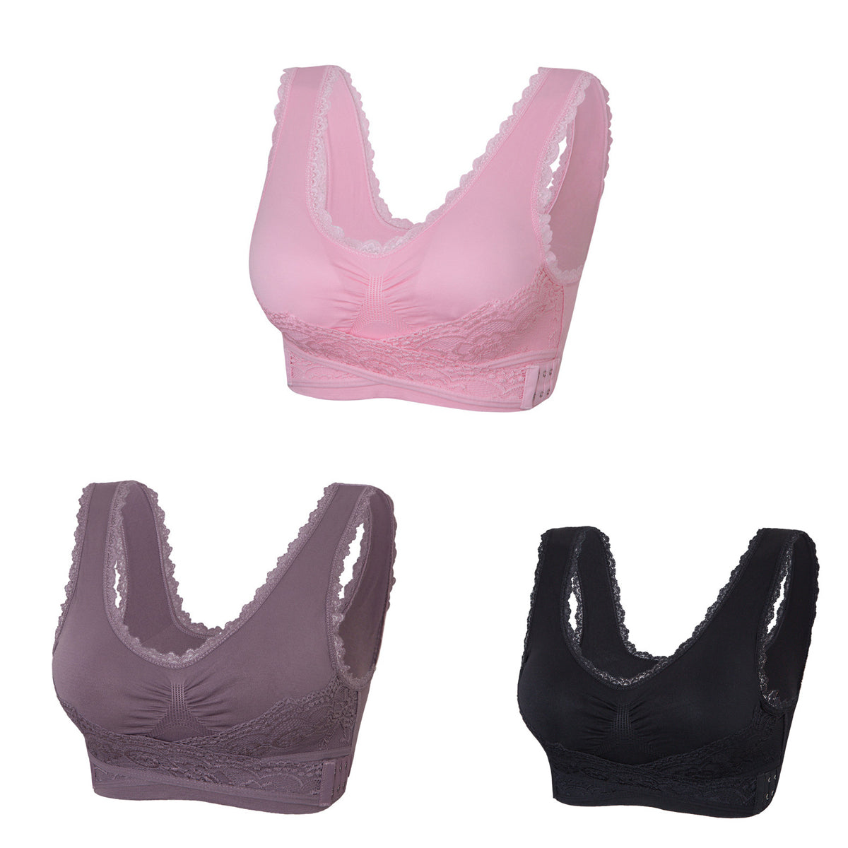 🔥Ofertă specială (Pachet 3) 🔥Sutien confortabil cu dantelă în față