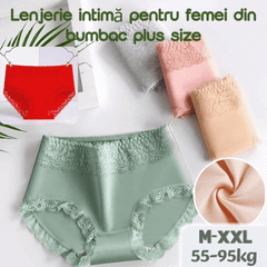 🔥【Cumpără 3 și primește 3 gratis】👙Chiloți fără cusături de damă cu talie mijlocie din bumbac respirabil