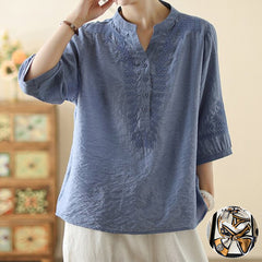 【XL-5XL】Bluză elegantă stil oriental | Lejeră și feminină，🎉 Promoție limitată: Primești CADOU o eșarfă elegantă!