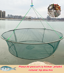 🎣🐟🐠Plasa de pescuit pentru homar, rotund, pliabil, de tip deschis