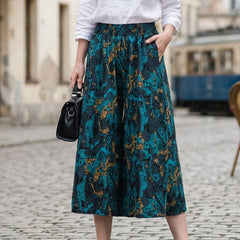 🔥【M-5XL】2026 Noi pantaloni largi imprimați cu talie înaltă