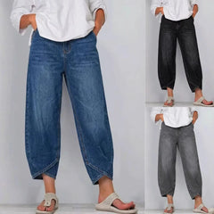 👖【Denim îmbunătățit, moale și respirabil】 blugi largi  casual la modă