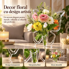 🦋 Vază Decorativă în Formă de Fluture – Accent Artistic și Elegant pentru Florile Tale! (Acrilic Transparent, Disponibilă în 3 Culori)