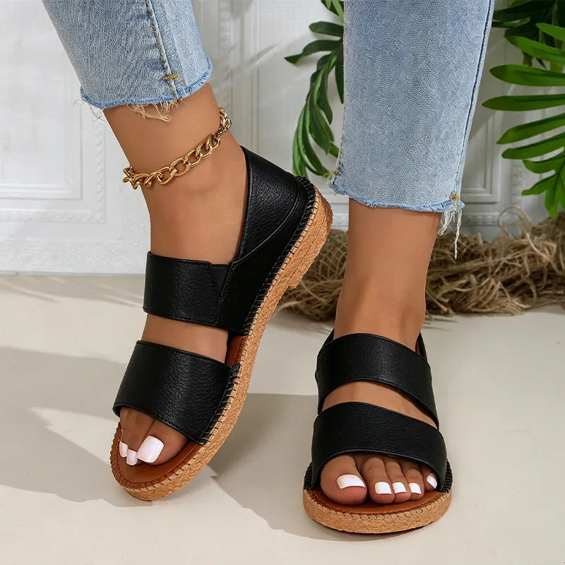 Sandale 2-în-1 „Roman Beach” cu Talpă Moale – Se transformă instant din sandale elegante în papuci lejeri, valabile până la mărimea 43!