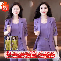 【Jachetă+tricou+pantaloni】 Set Complet din 3 Piese: Jachetă, Tricou și Pantaloni – Stil Casual Versatil și Confortabil