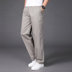 Férfi egyenes szabású, laza nadrág – nagy méretben, kényelmes és légáteresztő