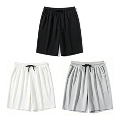 🩳【Set de 3】Pantaloni scurți confortabili de vară, din material tip mătase rece, cu uscare rapidă🧊
